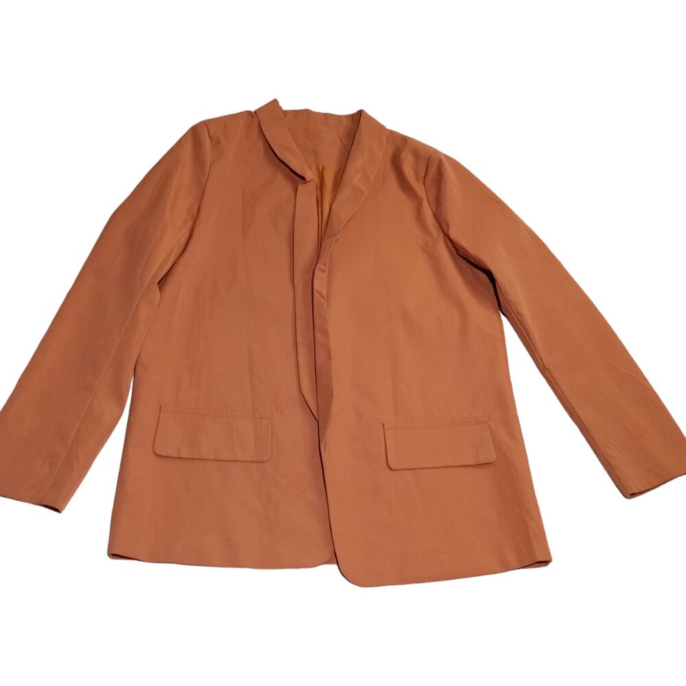 Fashion Noma Women's Medium Blazer Copper Colored Long Sleeves Open Front